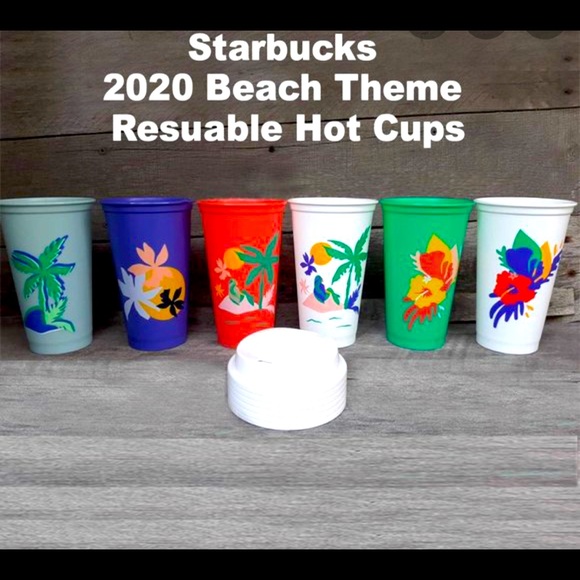 Set of 6 Starbucks Reusable Cups - Picture 3 of 3